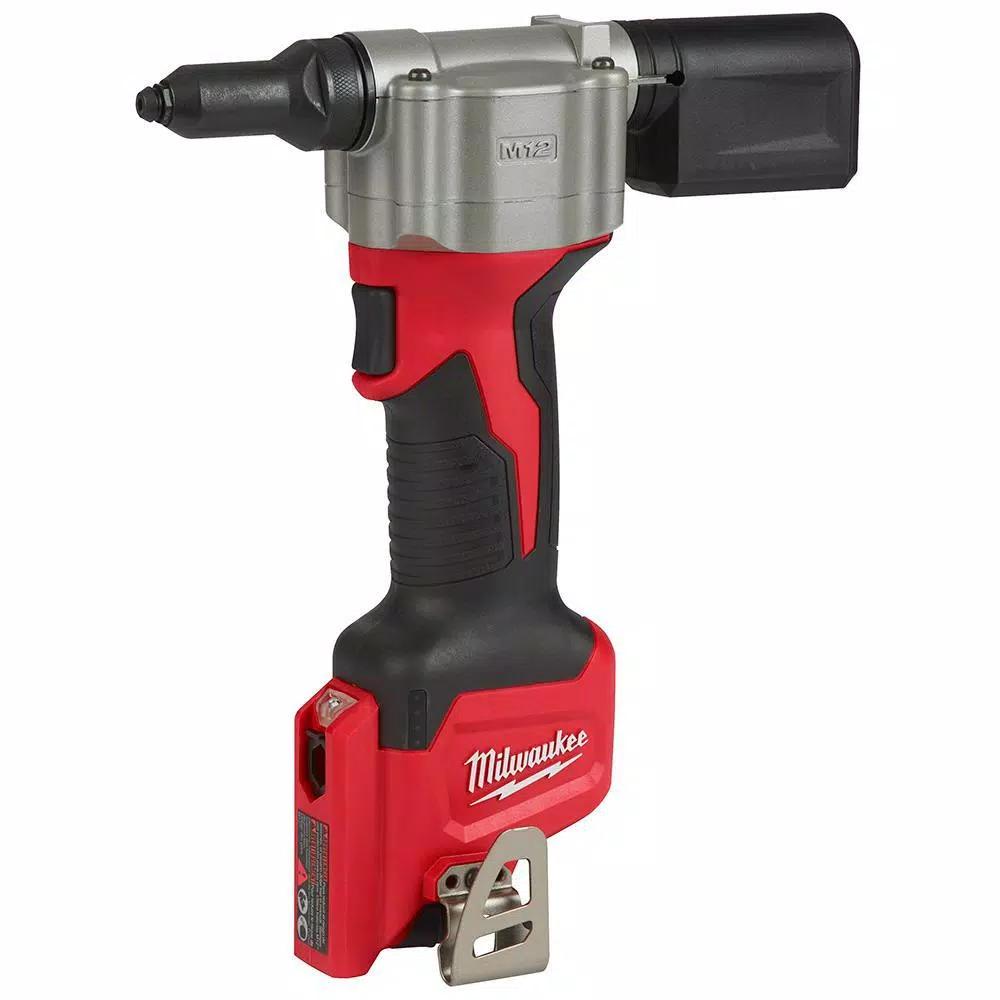 Milwaukee M12 FUEL 12V Cordless 3/8 in. Ratchet and Rivet Tool Combo Kit with (2) 3.0 Ah Batteries