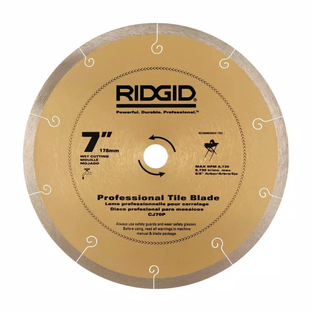 RIDGID 7 in. Corded Wet Tile Saw with 24 in. Rip Capacity and Gel-Foam Knee Pads Bundle
