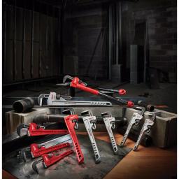 Milwaukee 18 in. and 24 in. Aluminum Pipe Wrench Set (2-Tool) thumbnail 4