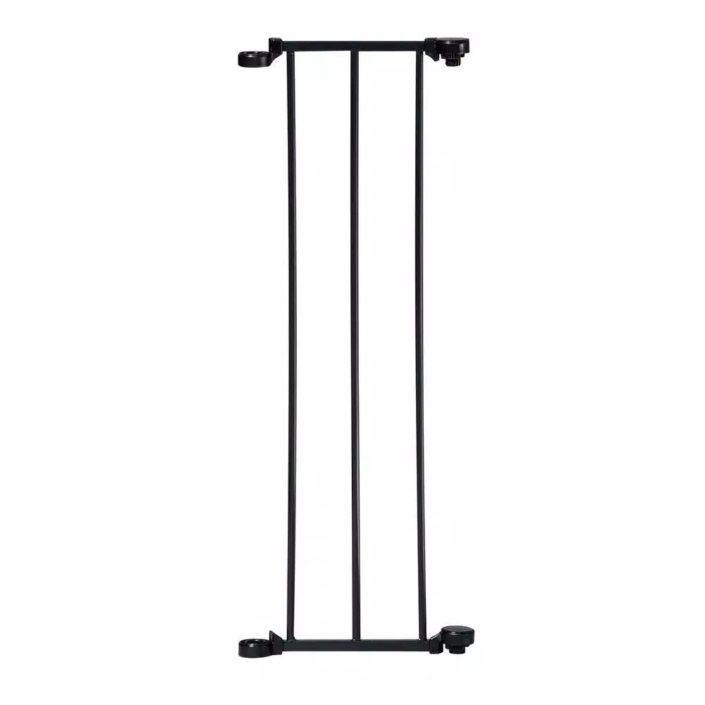KidCo 9 in. Steel Extension for Custom Fit Auto Close ConfigureGate or Hearth Gate, Black