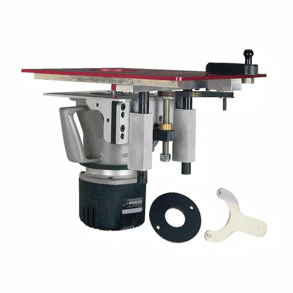 JET XACTA-Lift Router Lift with Deluxe Fence and Anodized Aluminum Plate