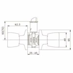 Design House Plaza Polished Brass Passage Door Knob, 6-Way Universal Latch thumbnail 6