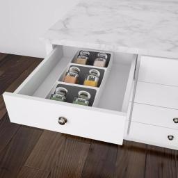 Lavish Home 3-Tiered Nonslip White Drawer Organizer thumbnail 6