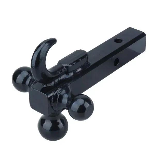 Unbranded Bridgeland Triple Ball Trailer Hitch Mount with Tow Hook, Heavy-Duty Steel