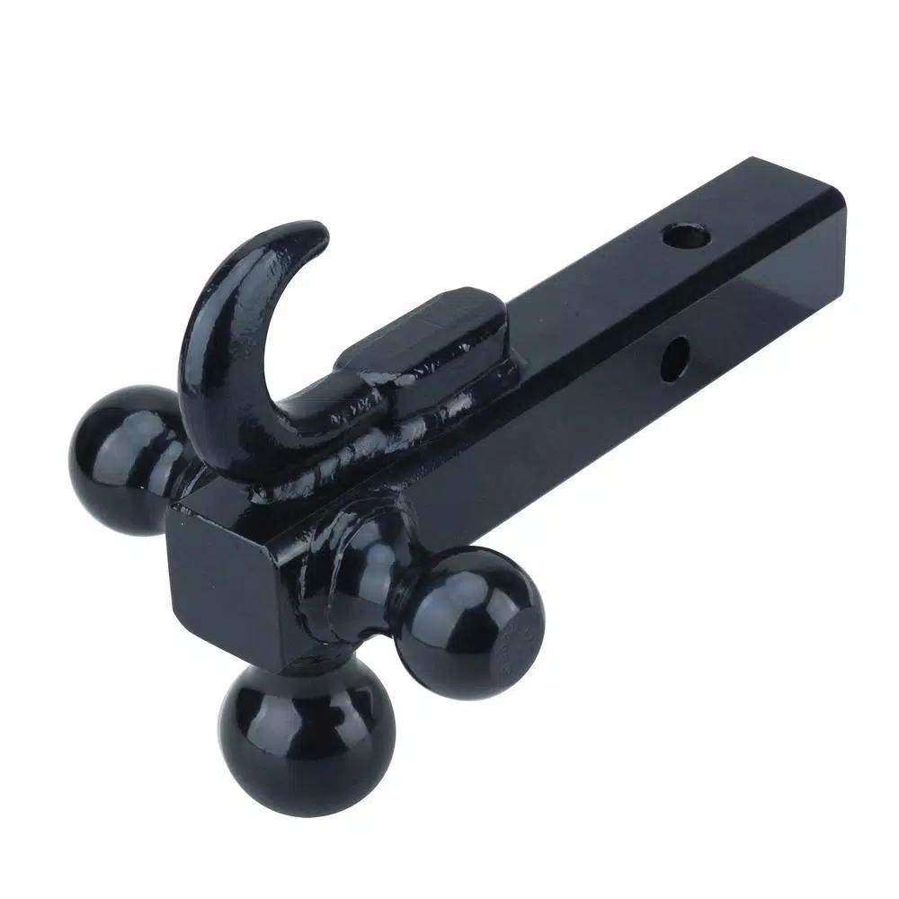 Unbranded Bridgeland Triple Ball Trailer Hitch Mount with Tow Hook, Heavy-Duty Steel