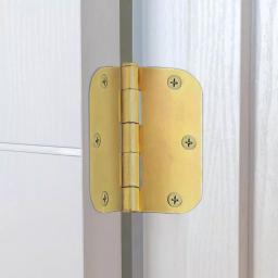 Design House 3.5 in. x 5/8 in. Radius Satin Brass Steel Door Hinges, 10-Pack thumbnail 9