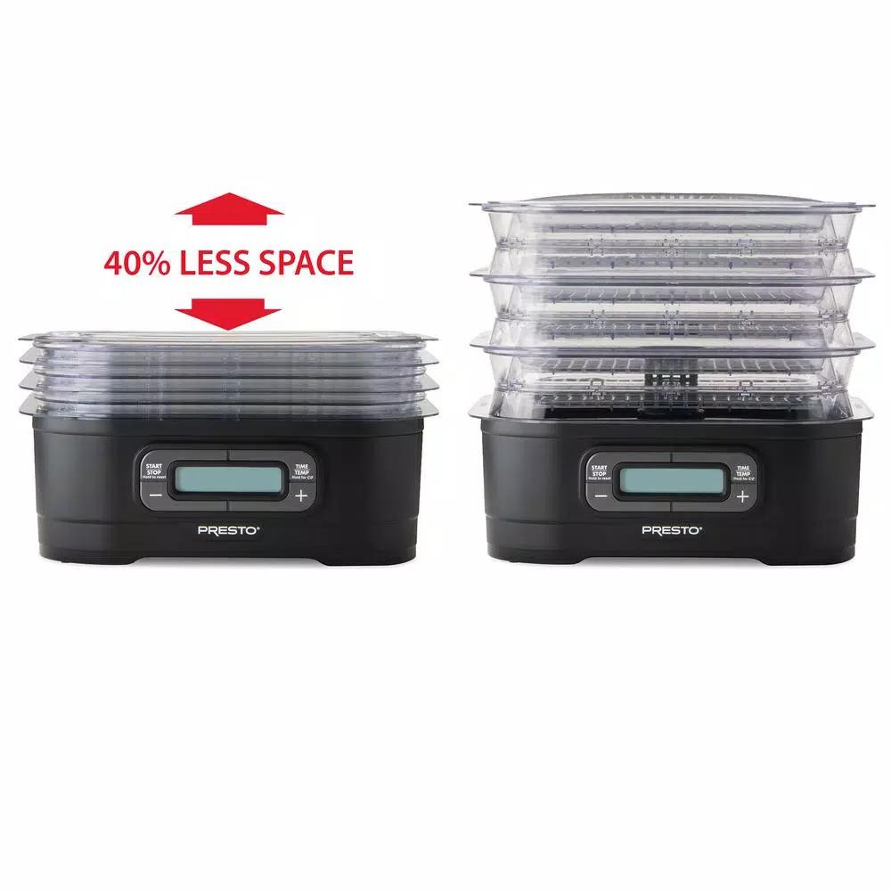 Presto Dehydro Digital Food Dehydrator with 6 Transparent Trays, 750W, Black
