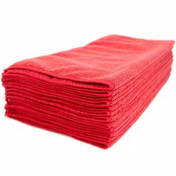 Renown 12-Pack Red Microfiber Cleaning Cloths, 12 in. x 12 in. General Purpose Towels, 260 GSM thumbnail 3