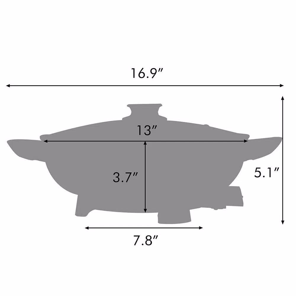 Boyel Living 1400W Professional Non-Stick Copper Electric Skillet, 13 in. Jumbo Capacity, Red