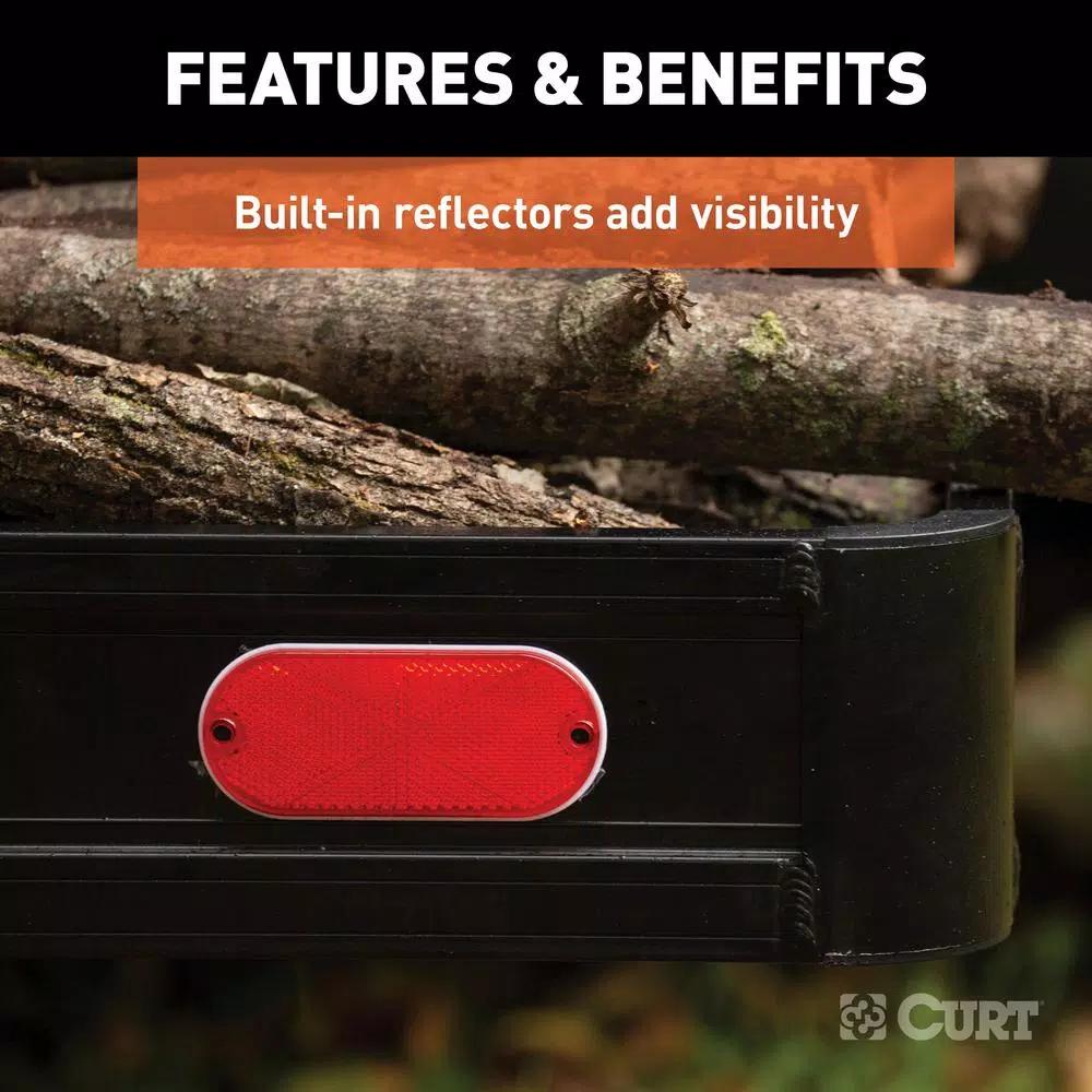 CURT 500 lb. Capacity Aluminum Basket Style Hitch Cargo Carrier, 2 in. Receiver, 49 in. x 22 in.