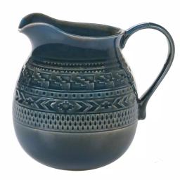 Certified International Aztec Teal 80 oz. Ceramic Pitcher thumbnail 1