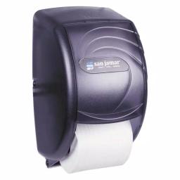 San Jamar Duett Standard Toilet Tissue Dispenser, Transparent Black Pearl thumbnail 1