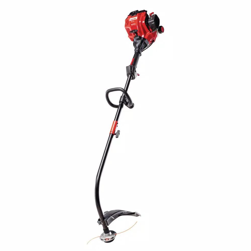 Troy-Bilt 25 cc Gas 2-Cycle Curved Shaft String Trimmer with Attachment Capability