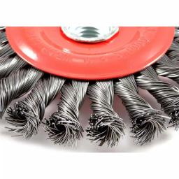 Forney 6 in. Twist Knot Wire Wheel Brush with 5/8 in.-11 Threaded Arbor thumbnail 3