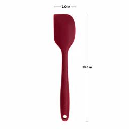 Ovente Premium Silicone Spatula with Stainless Steel Core, Heat-Resistant 500°F, Red thumbnail 5