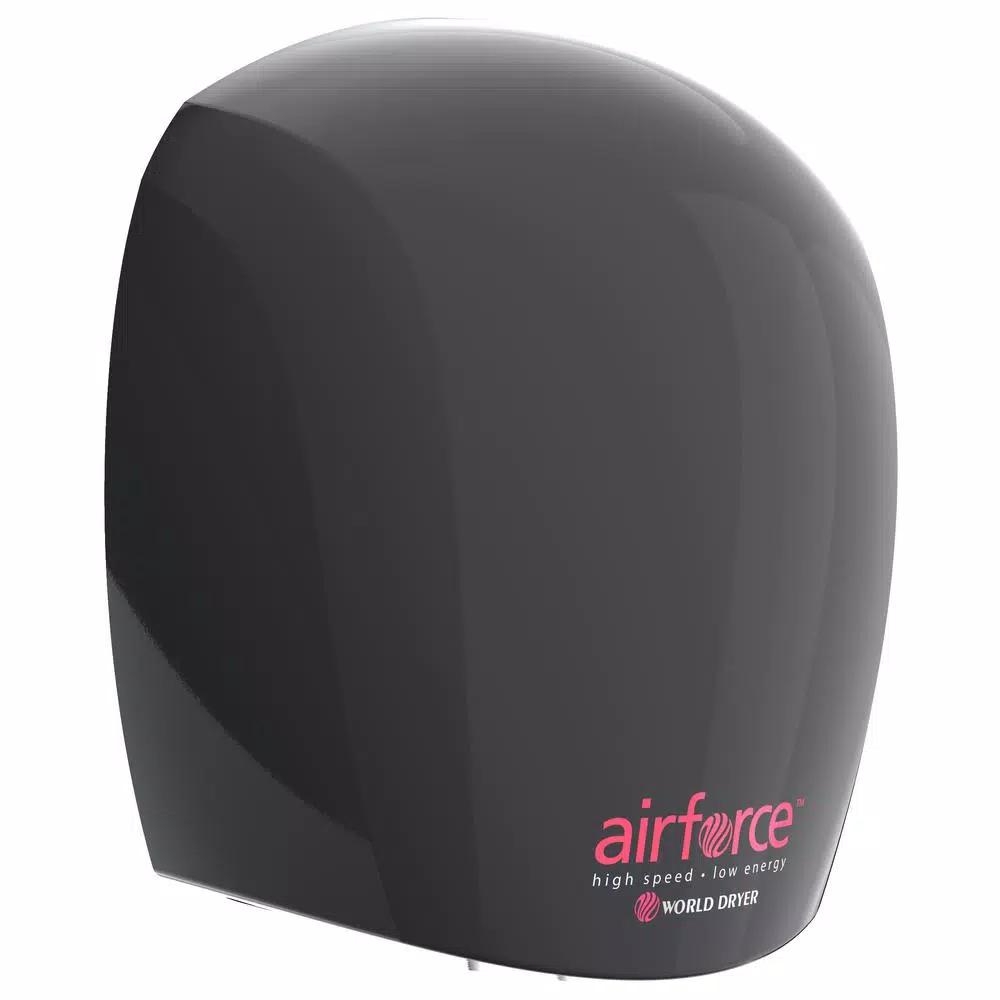 World Dryer Corporation Airforce J-162A3 High-Speed Electric Hand Dryer - Black Die-Cast Aluminum