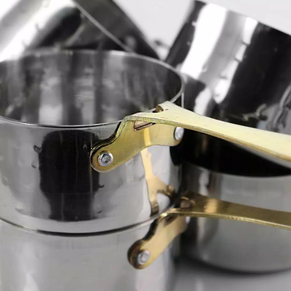 Gibson Home Lannister by Gibson 0.4 qt. Stainless Steel Mini Sauce Pan, 6-Pack