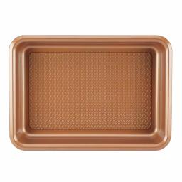 Ayesha Curry 9 x 13 in. Copper Nonstick Steel Cake Pan with Plastic Lid thumbnail 2