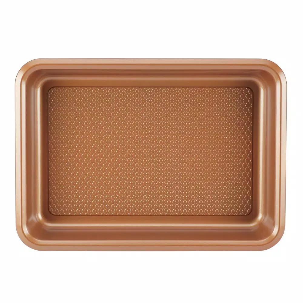 Ayesha Curry 9 x 13 in. Copper Nonstick Steel Cake Pan with Plastic Lid
