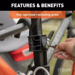 CURT 2-Bike Tray-Style Hitch-Mounted Bike Rack, 1-1/4" or 2" Receiver thumbnail 13