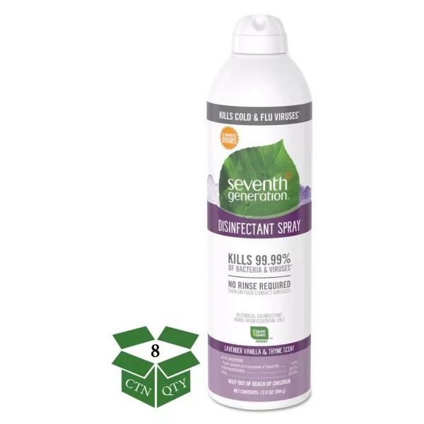 SEVENTH GENERATION Lavender Vanilla & Thyme Disinfectant Aerosol Spray, 13.9 oz (8-Count)