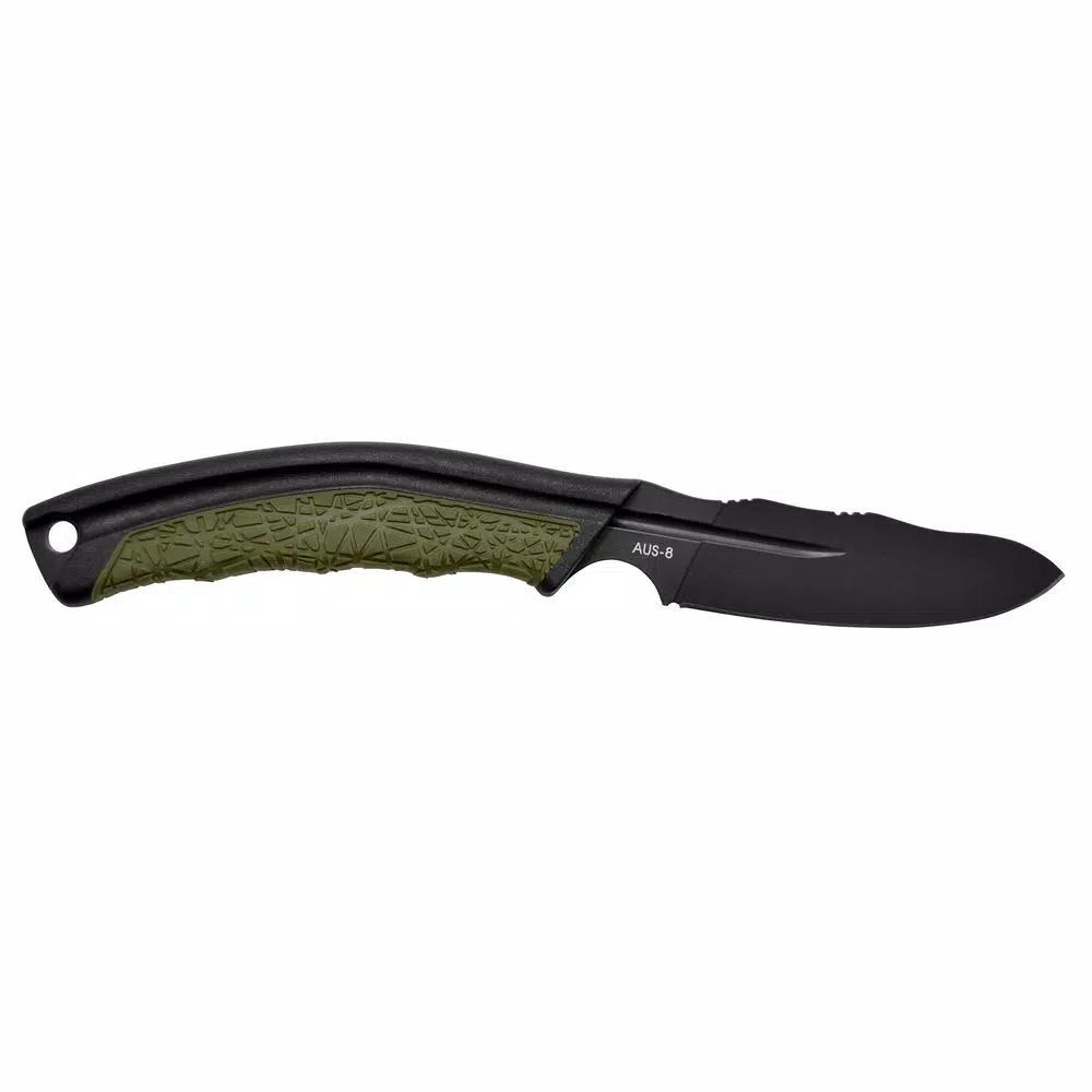 Camillus BT-8.5 Carbonitride Titanium AUS-8 Steel Fixed Blade Hunting Knife with Sheath