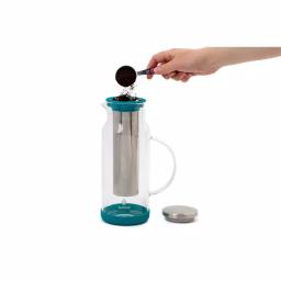 Manna 5-Cup Cold Brew Coffee Pitcher, 47 fl. oz. Onyx Black with Stainless Steel Mesh Filter thumbnail 6