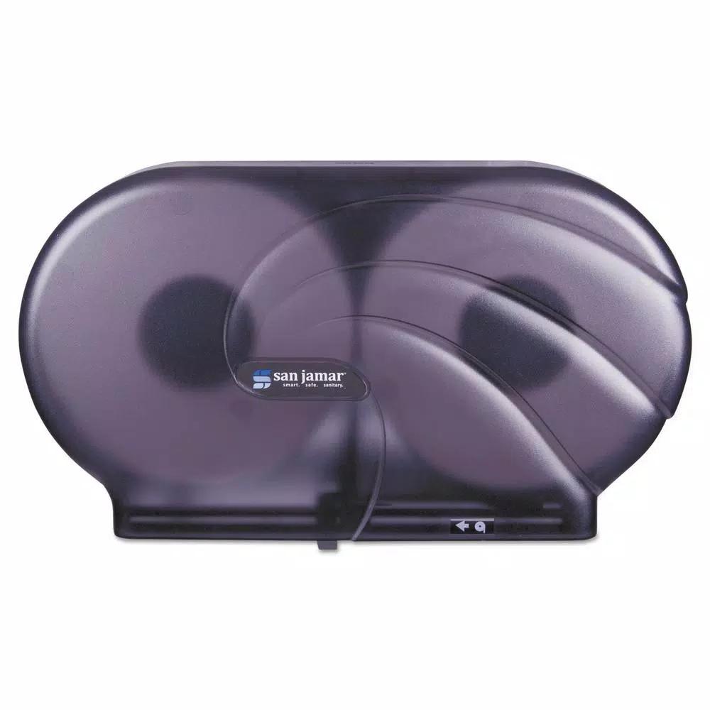 San Jamar Black Pearl Oceans Twin JBT Jumbo Toilet Tissue Dispenser