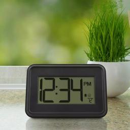 La Crosse Technology Modern Digital Wall Clock with Temperature Display, Countdown Timer, and Alarm - Black thumbnail 7
