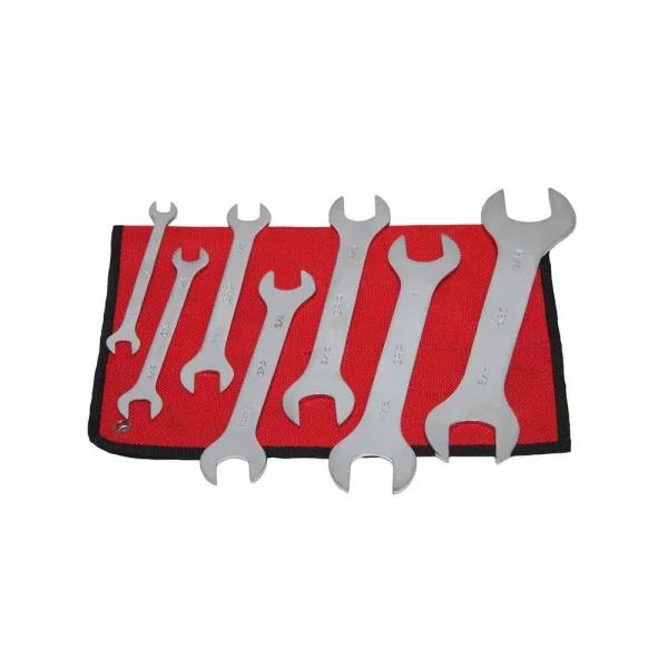 Grand Rapids Industrial Products Grip 7-Piece SAE Super Thin Open End/Box End Wrench Set with Storage Pouch