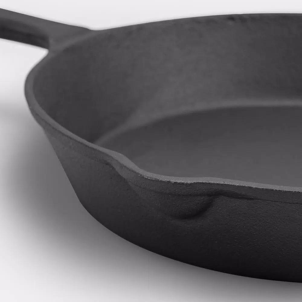 ExcelSteel 7 in. Cast Iron Skillet, Black Heavy Duty Non-Stick Pan