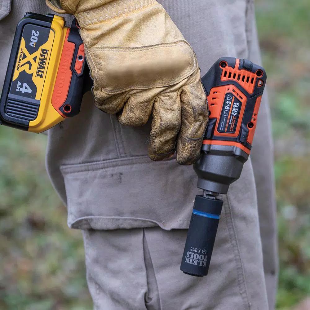 Klein Tools 1/2 in. Compact Impact Wrench, 210 ft-lbs Max Torque, 20V Cordless (Tool Only)