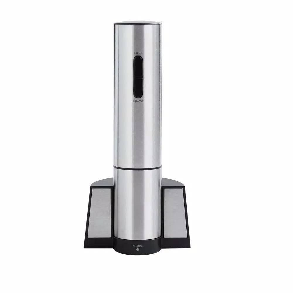 Cuisinart Electric Wine Opener with Rechargeable Charging Base, Brushed Stainless Steel