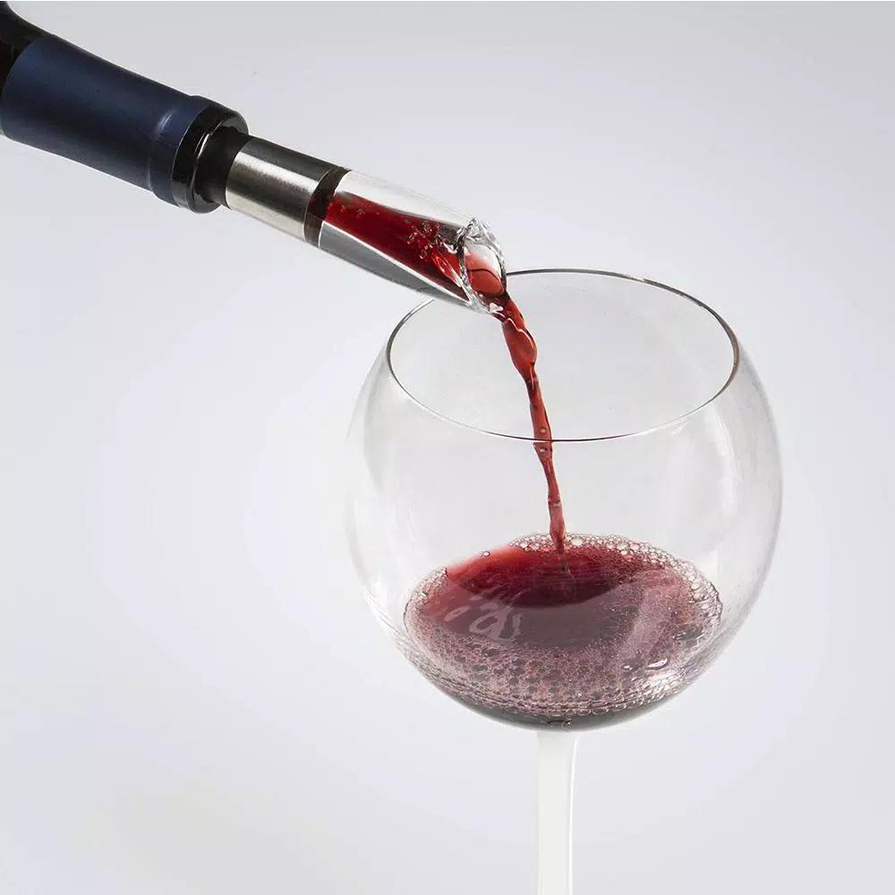 Ivation 3-Pack Clear Acrylic Wine Aerator and Preserver Set with Gift Box