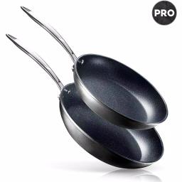 Granitestone Pro 2-Piece Hard Anodized Aluminum Diamond Infused Nonstick Fry Pan Set, 10 in. & 11.5 in. thumbnail 6