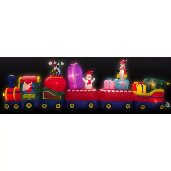 Fraser Hill Farm 6 ft. Santa on Christmas Express Inflatable Holiday Decoration