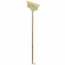 Home Basics Bliss 10 in. Angle Broom with Eco-Friendly Bamboo Handle and Nylon Bristles thumbnail 1