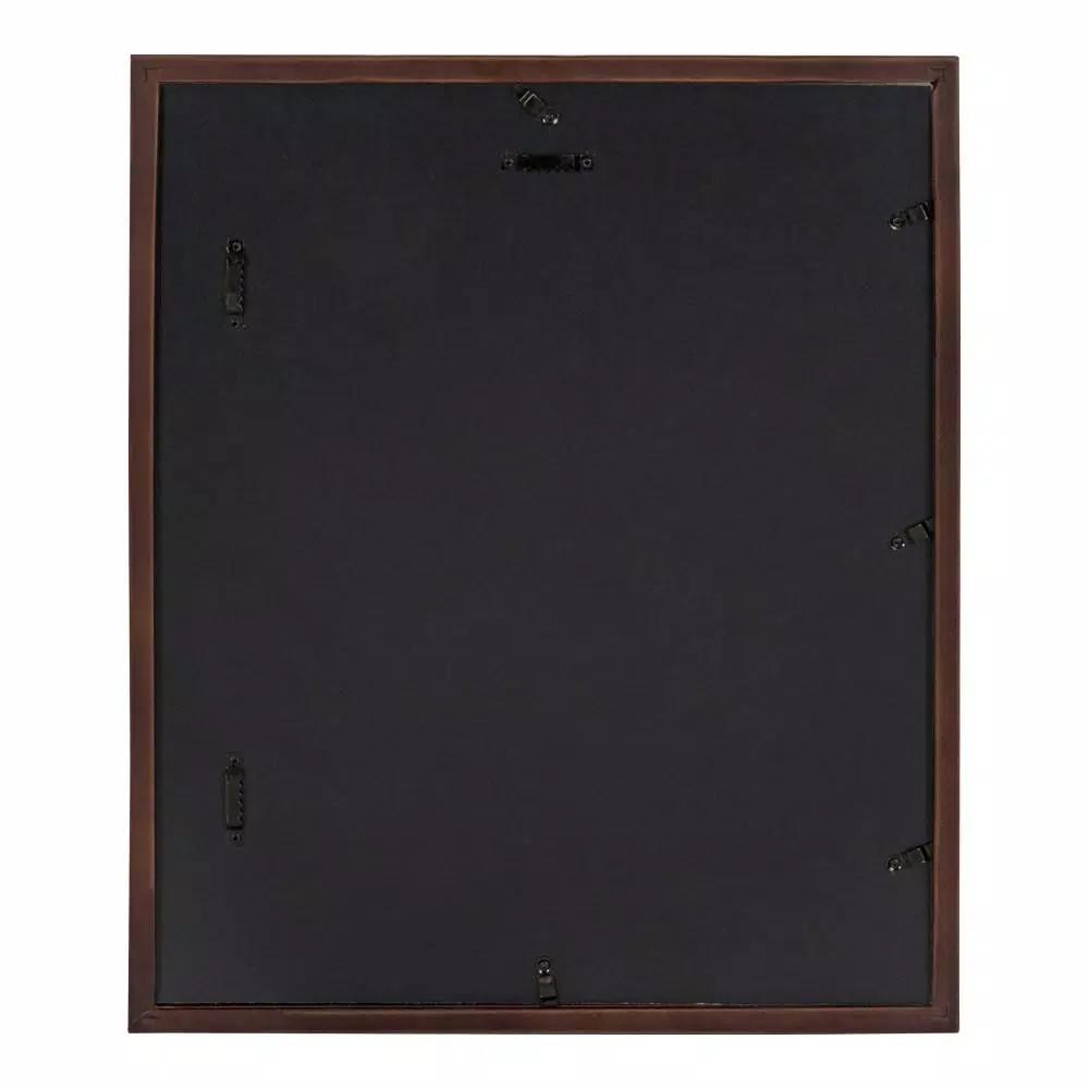 DesignOvation Gallery 13 x 16 in. Walnut Brown Wood Picture Frame with White Mat for 8 x 10 in. Photos
