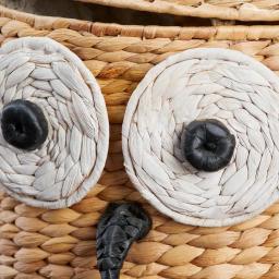 StyleWell Light Brown Owl Water Hyacinth Woven Decorative Basket with Lid thumbnail 4