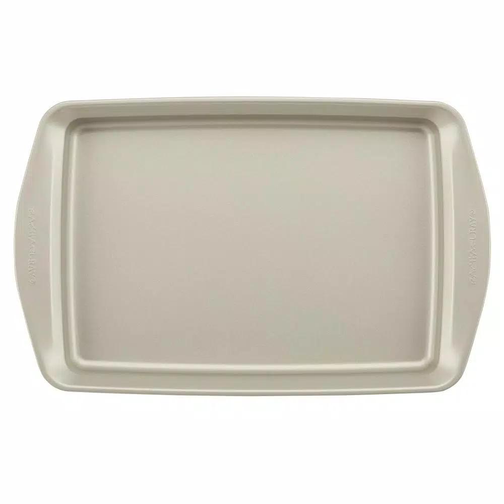 Rachael Ray 3-Piece Nonstick Steel Bakeware Cookie Pan Set, Silver