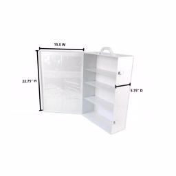 Rapid Care 4-Shelf First Aid Cabinet, Powder-Coated Steel Wall Mount Storage thumbnail 7