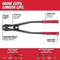 Milwaukee 24 in. Bolt Cutter with 7/16 in. Max Cut Capacity thumbnail 2