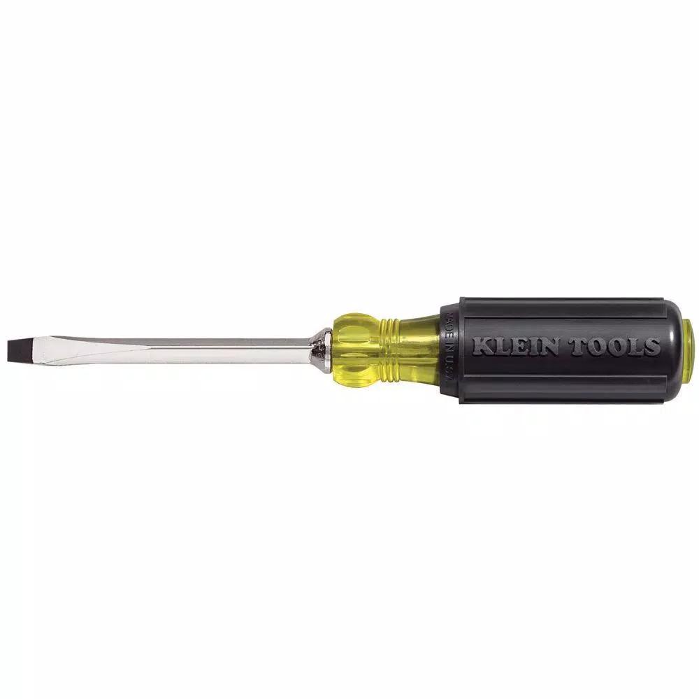 Klein Tools 3/8 in. Keystone-Tip Flat Head Screwdriver with 8 in. Square Shank