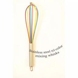 ExcelSteel Stainless Steel Tri-Color Silicone Coated Balloon Whisk Set, 3-Piece thumbnail 6