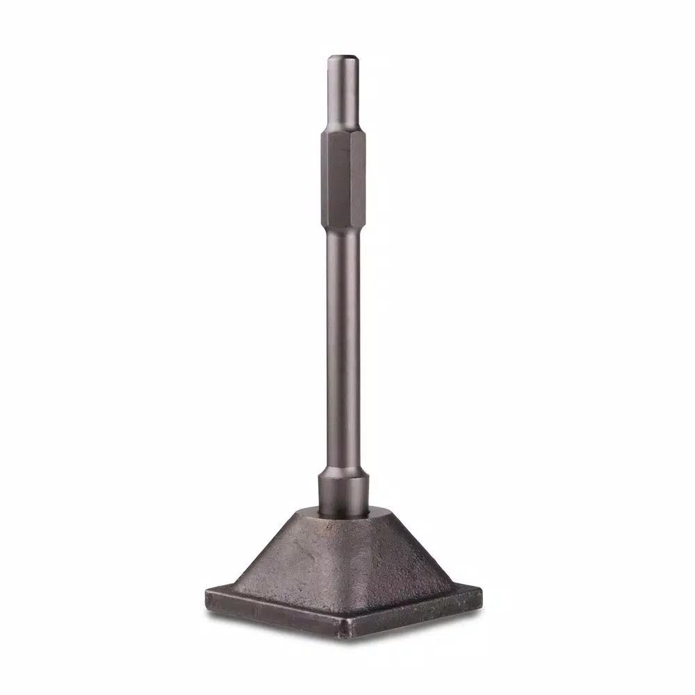 TR Industrial 6 in. x 6 in. Steel Tamper Shank and Plate for TR-100 and TR-300 Series Demolition Hammers