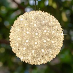 Wintergreen Lighting 6 in. 70-Light LED Warm White Twinkle Starlight Sphere thumbnail 2