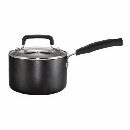 T-Fal Signature 3 Qt. Aluminum Nonstick Sauce Pan with Glass Lid, Black thumbnail 1