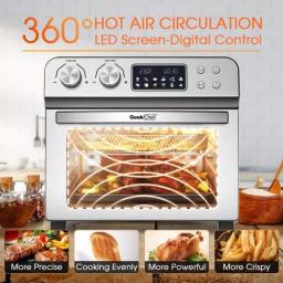 Boyel Living GeekChef 24 Qt. Silver Stainless Steel Digital Convection Air Fryer Toaster Oven with 10-in-1 Functions thumbnail 6