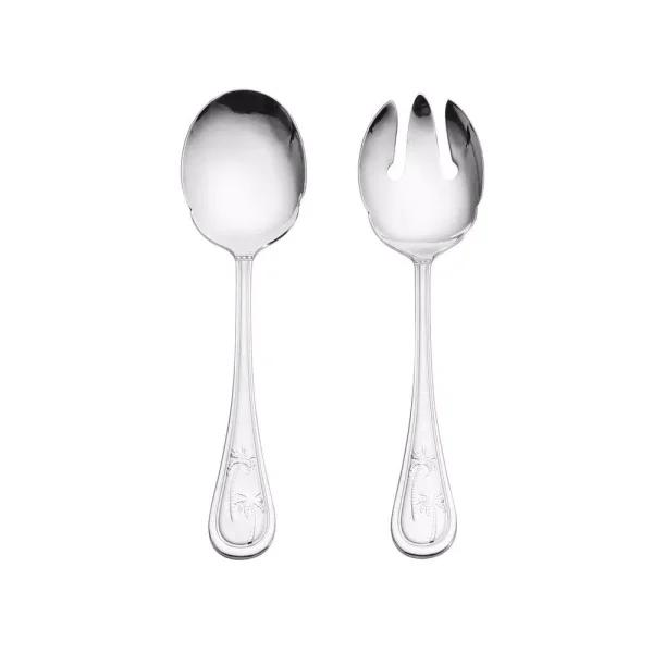 Towle Living Towle Everyday Palm Breeze 2-Piece Stainless Steel Serving Set with Palm Tree Motif