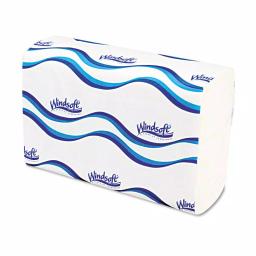 Windsoft Multi-Fold White 1-Ply Paper Towels, 9.4 x 9.25 in, 250 Sheets per Pack, 16 Packs per Carton thumbnail 1